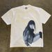 Oversized Loose Short-Sleeved T-Shirt 250g Heavyweight Pure Cotton Kuriyama Chiaki Print Unisex Style 24ss Men And Women Top_viptrois.com
