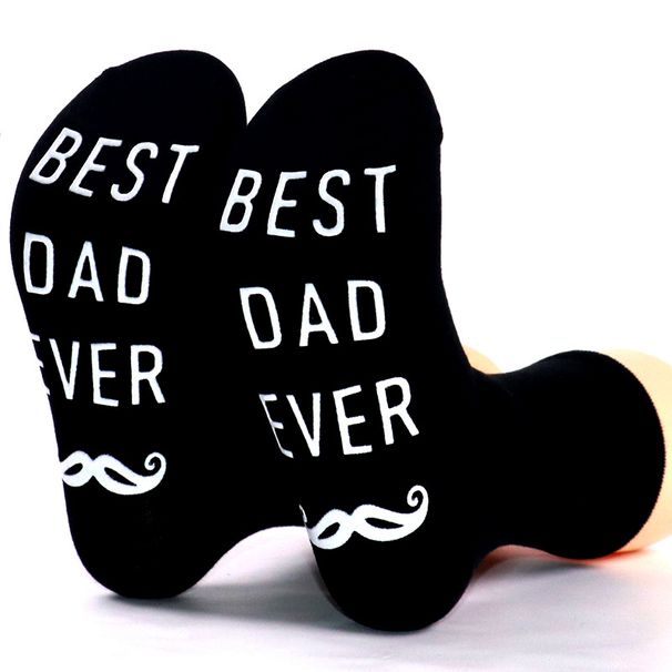 Mid-cylinder all-cotton casual sports socks explosive sole creative letter non-slip adhesive floor socks_viptrois.com