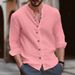 Men's Shirt New Cotton Linen Casual Loose Long Sleeved Shirt For Autumn And Winter_viptrois.com