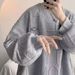 Men's Streetwear Hoodie – Oversized Pullover With Minimalist Design (Trendy High-Street Look, Lightweight For Spring/Fall)_viptrois.com