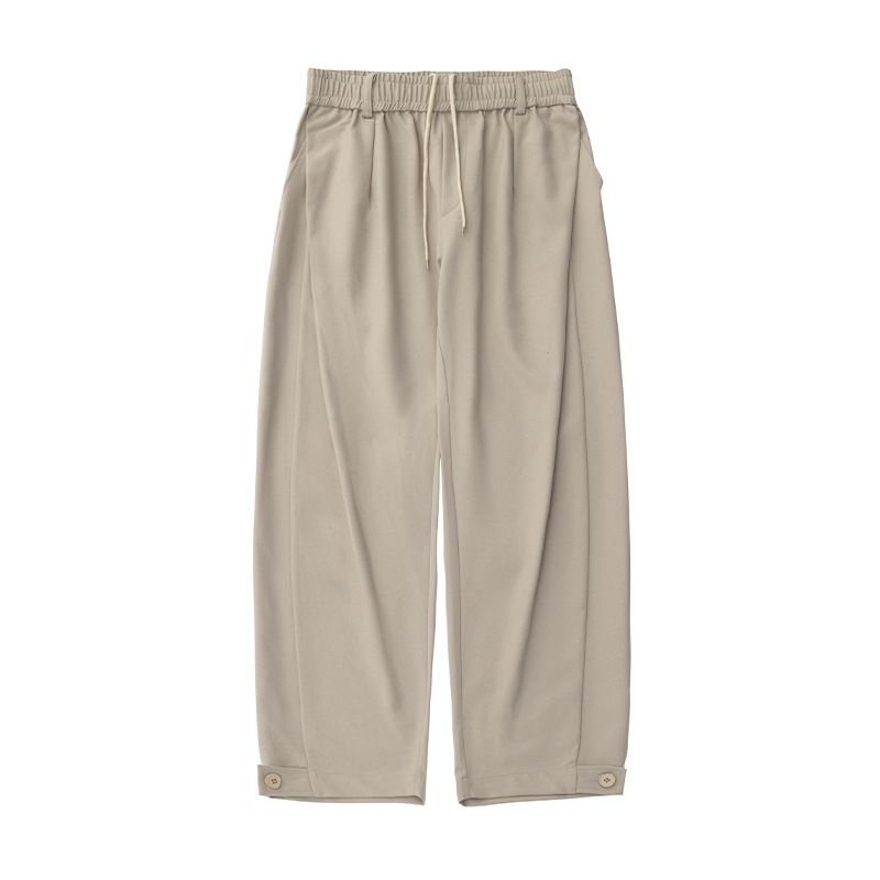 Men's Clothing Three Dimensional Pleated Casual Pants For Men Autumn Style With Adjustable Leg Openings Straight Leg Trousers Trendy Retro Trousers_viptrois.com