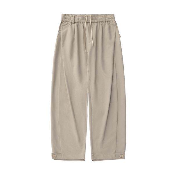 Men's Clothing Three Dimensional Pleated Casual Pants For Men Autumn Style With Adjustable Leg Openings Straight Leg Trousers Trendy Retro Trousers_viptrois.com