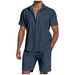Men's Clothing Suit Short Sleeve Lapel Shirt Men_viptrois.com
