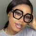 Women's Eyeglasses V Leg Polygonal Flat Glasses Anti Blue Light New Glasses Frame Trend Irregular Decorative Glasses Frame_viptrois.com