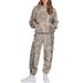 Men's 3D Printed Leaf Sports Two-Piece Set European American Style Cross Border Trade Hooded Long Sleeved Sweatshirt And Sweatpants_viptrois.com