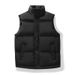 Men's Slim Fit Vest Jacket - Winter Warm Fleece Lined Sleeveless Coat, Casual Solid Color Stand Collar Outerwear For Urban Style_viptrois.com