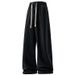 Men's Clothing Elastic Waist Trend European And American Version Solid Color Simple Spring And Autumn Sports Straight Casual Trousers_viptrois.com