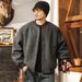 American Rro Heavyweight Baseball For Men, Loose Fit, Trendy Brand, Autumn And Winter Floral Yarn Old Money Style_viptrois.com