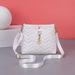 Women's Bags New Fashion Wave Pattern Sewing Line Pearl Decoration Women's Shoulder Bag Crossbody Bag Bucket Bag Wholesale_viptrois.com