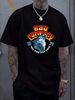 Bad Company Wolf Head 74 Men's T Shirt Til The Day I Die Rock Band Concert Tour Slightly Streetwear Summer Breathable Stretched Versatile Fashion_viptrois.com