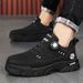 Men's Low-Cut Martin Boots British Retro Style Thick Sole Rotating Buckle Work Boots Casual Outdoor Ankle Boots_viptrois.com