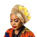 Women's Scarves Ethnic Heavy Industry Flower Beauty Strip Two Layer Sponge Turban Cap_viptrois.com