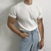 Men's Clothing Factory Direct Sales European And American Men's Sweaters New Men's Casual Solid Color Short Sleeved Knitted Tops Slim Trend_viptrois.com