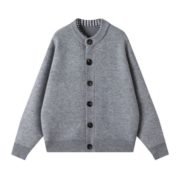 Light 2025 Autumn Winter New High-Quality Thickened Men's Patchwork Two-Piece Sweater Button Cardigan_viptrois.com