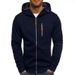 Men's Clothing Autumn And Winter Zip Up Cardigan Sweatshirt Sports Fitness Casual Hooded Cardigan Fleece Lined Jacket With Zip Up Pockets_viptrois.com