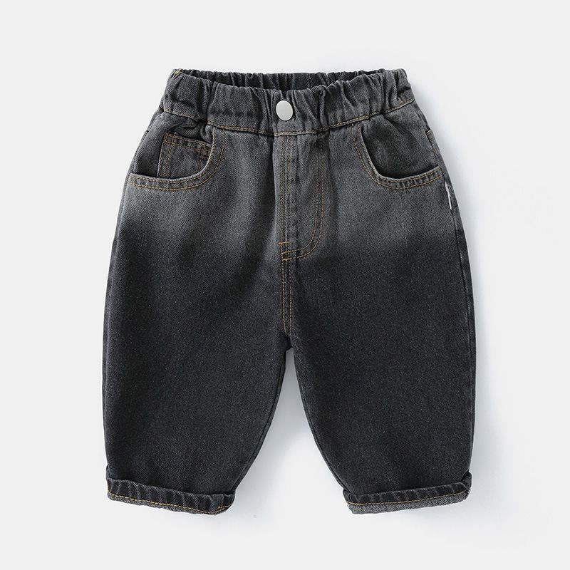 Baby Clothes Korean Style Jeans Spring And Autumn Children Boys Girls Baby Children Casual Long Pants Loose Sports Pants_viptrois.com