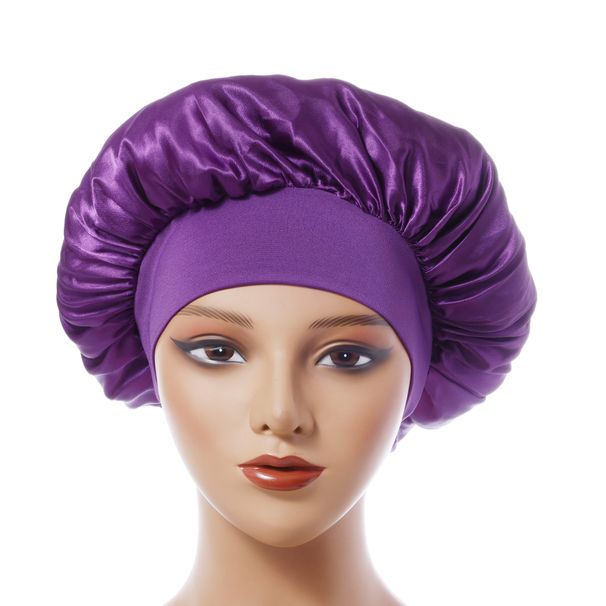 Men's Satin Nightcap - High Elastic Round Design For Hair Protection & Comfort During Chemotherapy_viptrois.com