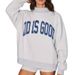 Europe, America 2026 Autumn And Winter New Couple Print Letter Round Neck Long Sleeve Loose Versatile Sweater_viptrois.com