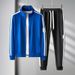 Men's Clothing Lightweight Sports Tracksuit Set Breathable Hoodie Jacket Jogger Pants For Gym, Running Casual Wear (Green/Blue/Black Sizes M-5XL)_viptrois.com