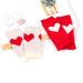 Unisex Short half finger knitted gloves Student office typing heart cuff wool warm love fingerless gloves_viptrois.com