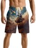 Unbeatable Quality Summer Creative Illustration Printed Fashion Men's Fitness Running Sports Basketball Shorts_viptrois.com