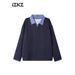 izkz 25ss Lazy Sweatshirt High-end Men's Fake Two-piece Polo Collar Top Autumn American Style Couple Long Sleeve_viptrois.com