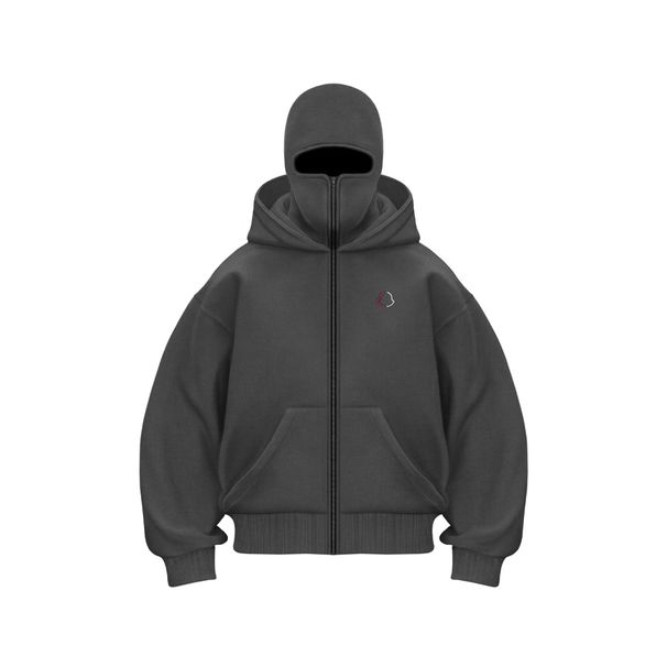 Men's Clothing Autumn And Winter Men's Trend Hooded Short Small Logo Printed Loose Large Size Sweater Jacket_viptrois.com