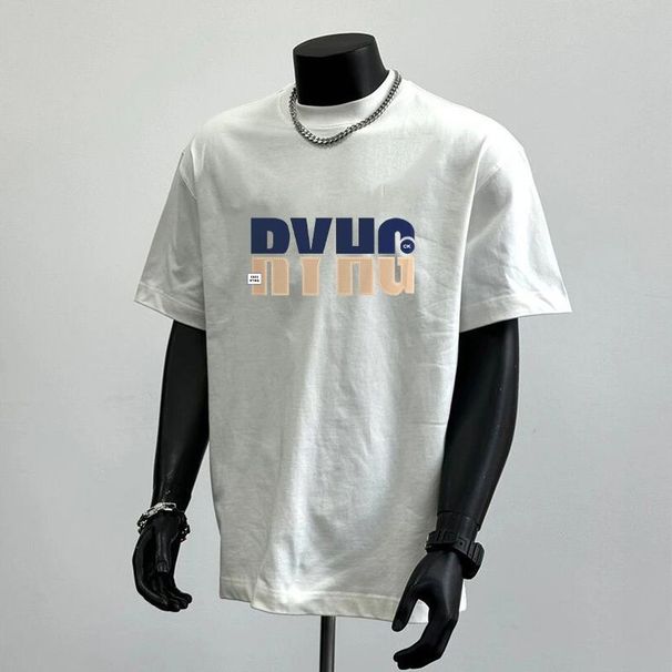 Summer New Short-sleeved T-shirt Men's Casual Trend Thin Half-sleeved Trendy Brand Versatile Crew Neck Couple Top_viptrois.com