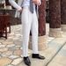 Men's Clothing Commuter Gentleman's Outfit All Match Spring And Autumn Personality Casual Trousers High Waist Straight Trousers Retro Trend_viptrois.com