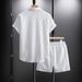 Men's Clothing Summer Short Sleeved Shorts Suit Sports Leisure Vacation Two Piece Suit_viptrois.com