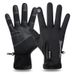 Cycling Gloves Men Q903 Winter Zipper Touch Screen Windproof Warm Waterproof Cycling Sports Plus Velvet Ski Gloves Men_viptrois.com