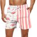 Men's Clothing Summer Swimming Trunks Loose Vertical Stripes Design Shorts Quick Drying 3D Printed Beach Pants_viptrois.com