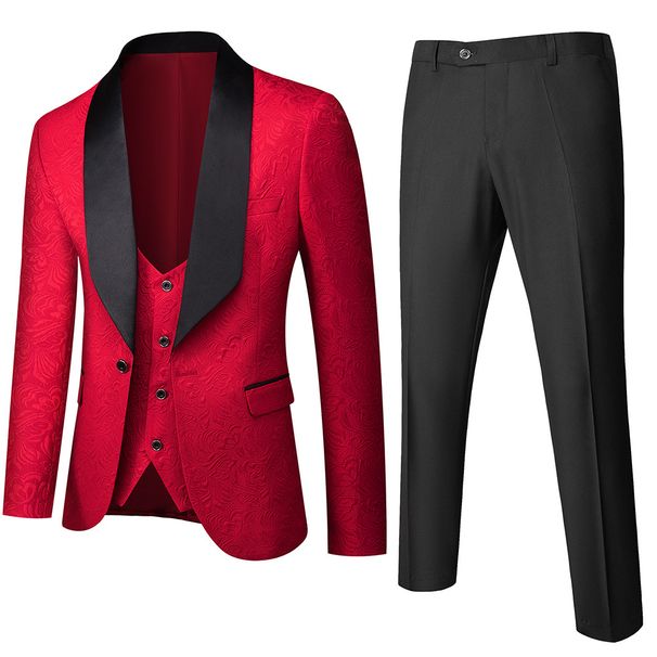 Men's Clothing popular men's new business casual suit suit men's wedding groom's dress hall suit three-piece suit 3D_viptrois.com