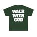 Camiseta Christian Walk With God, Algodón Camisetas Moda Y Mujeres, Calle Manga Corta Casual, Top De Ropa Para Hombres_viptrois.com