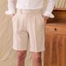 Men's Clothing Summer Naples Gurga Shorts Men's Business Straight Pants Gentleman Five Point Suit Pants_viptrois.com