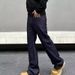 American Retro Low Rise Slim Fit Flared Jeans, Unisex, Versatile Slim Fit Denim Pants_viptrois.com