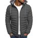 Winter New Down Euro Solid Hooded Thickened Loose Men's Cotton Coat_viptrois.com