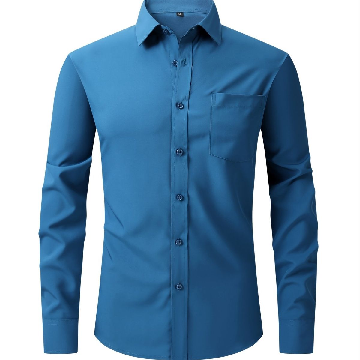 Men's Dress Shirt, Long Sleeve Button Down Lapel Slim Fit Classic Shirt For Business Best Sellers_viptrois.com