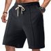 Men's Quick-Dry Ribbed Shorts - British Style Casual Athletic Short Pants For Summer_viptrois.com