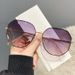 Metal New Irregular Large Frame Women's 8138 Driving Sunshade Glasses Polarized Sunglasses_viptrois.com