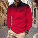 Men's Clothing Autumn Fast Sale Men's Long Sleeved Polo Shirt Printed Polka Dot Lapel Sports Top_viptrois.com