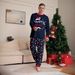 Christmas Santa hat alphabet crutch Christmas family suit printed homewear pajamas_viptrois.com