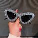 European And American Women's Cat Eye Sunglasses, Luxury Rhinestone Trend Sunglasses, Street Style Catwalk Party Glasses, Cross Border New Models_viptrois.com