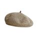 Summer Lightweight Hollow Beret For Girls - Breathable Painter Hat, Small Design With Literary Temperament, Versatile Bud Hat_viptrois.com