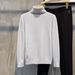 Men's Clothing Slim Fit High Neck Sweater - Soft Knit Pullover For Autumn & Winter - Lightweight Warm Casual Turtleneck Top (White, Black, Beige)_viptrois.com