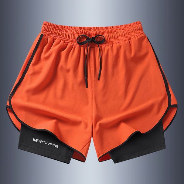 Men's Clothing Summer Exposure Double Layer Sports Men And Women Couple Shorts Running Live Broadcast Hot Selling_viptrois.com