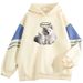 American Style Color Block Sweatshirt For Men, Loose Fit, Niche Design With Wine Glass Print, Pullover Outerwear, Cool_viptrois.com