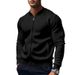 Men's Stand Collar Zipper Long Sleeve Baseball Jacket Style Twill Fabric Autumn New Fashion_viptrois.com