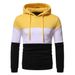 Men's Clothing autumn and winter men's clothing 3 color splicing pullover hooded casual men's sweater jacket_viptrois.com