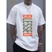 Casual Cuello Redondo Hombre Talla Grande Patrón Geométrico, Tejido Algodón Suave, Estiramiento Medio - Camiseta De_viptrois.com